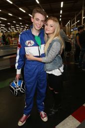 Olivia Holt - Dylan Riley Snyder Races Into His 18th Year With Nintendo at K1 Speed in Gardena, California