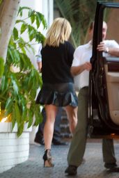 Reese Witherspoon in Mini Skirt - Chateau Marmont in West Hollywood, February 2015