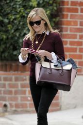 Reese Witherspoon Style - Leaving Her Office in Beverly Hills, February 2015