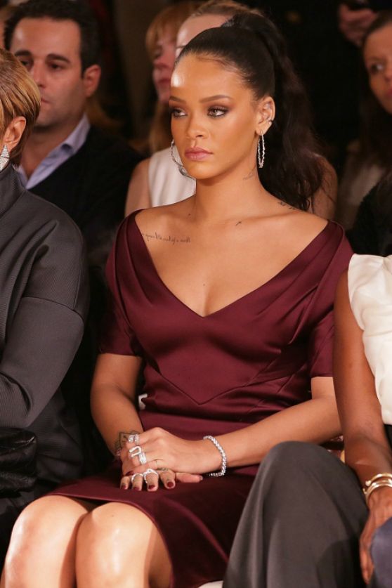 Rihanna Zac Posen Fashion Show In New York City