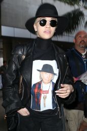 Rita Ora Style - at LAX Airport in Los Angeles, Febraury 2015