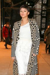 Zendaya With Her New Hairstyle – Leaving Her Hotel in New York City, Feb. 2015