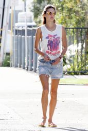 Alessandra Ambrosio out in Brentwood, March 2015