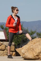 Ashley Greene - Hiking Mulholland Trail in Los Angeles, March 2015