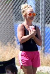 Britney Spears Watches Her Son Jayden Play Soccer in Woodland Hills - March 2015