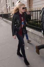 Chloe Moretz Street Style - Out in Paris, March 2015