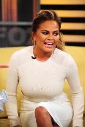 Chrissy Teigen - Visiting Good Day New York on Fox 5 in NYC, March 2015
