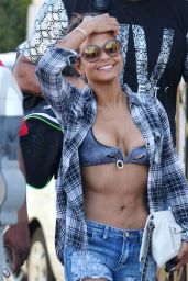 Christina Milian in Ripped Jeans - Out in Los Angeles, March 2015