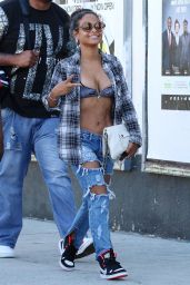 Christina Milian in Ripped Jeans - Out in Los Angeles, March 2015