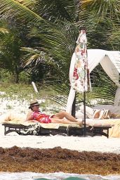 Dakota Johnson Bikini Candids - On the Beach in Cancun, March 2015