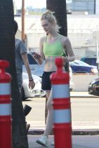 Elle Fanning - Leaving the Gym in Los Angeles, March 2015