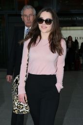 Emilia Clarke Casual Style - at Heathrow Airport in London, March 2015