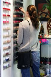 Emmy Rossum - at a Nail Salon in Beverly Hills, March 2015