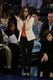 Emmy Rossum at a New York Knicks Game in New York City, March 2015