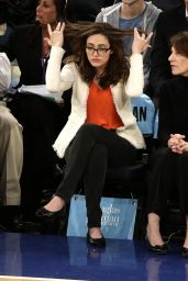 Emmy Rossum at a New York Knicks Game in New York City, March 2015