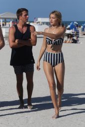 Gigi Hadid in a Bikini on a Beach in Miami, March 2015