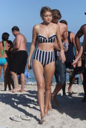Gigi Hadid in a Bikini on a Beach in Miami, March 2015