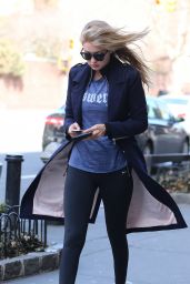Gigi Hadid in Tights - Out in NYC, March 2015