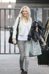 Hannah Spearritt Casual Style - Leaving the ITV Studios in London - March 2015