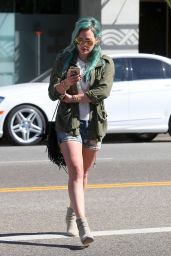 Hilary Duff in Shorts - Shopping in West Hollywood, March 2015