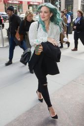 Hilary Duff Shows Off Her Style - Out in NYC, March 2015