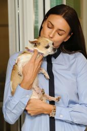 Irina Shayk - at the ASPCA Adoption Center in NYC