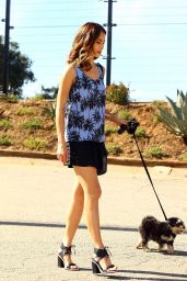 Jamie Chung - Walking Her Dog in Los Angeles, March 2015