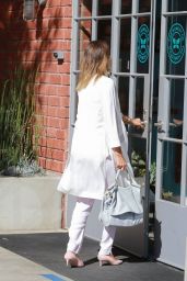 Jessica Alba Street Fashion - Going to Her Company in Santa Monica, March 2015