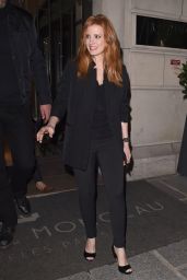 Jessica Chastain Style - Leaving a Hotel in Paris, March 2015
