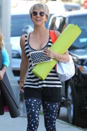 Kaley Cuoco in Leggings - Out in Brentwood, March 2015