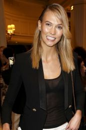 Karlie Kloss Casual Outfit - Balmain Fashion Show in Paris, March 2015