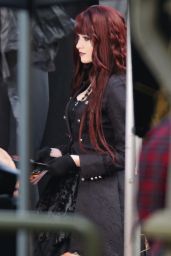 Katherine McNamara on set of ‘Monsterville The Cabinet Of Souls’ in Vancouver