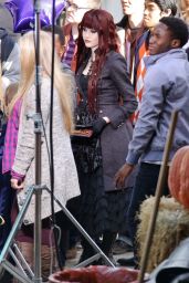 Katherine McNamara on set of ‘Monsterville The Cabinet Of Souls’ in Vancouver