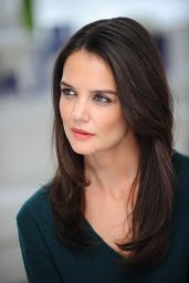Katie Holmes - Shooting a Alterna Haircare Ad Campaign in Los Angeles, March 2015