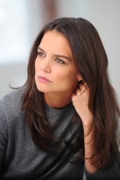 Katie Holmes - Shooting a Alterna Haircare Ad Campaign in Los Angeles, March 2015