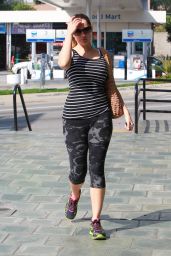 Kelly Brook in Leggings - Out in Los Angeles, March 2015