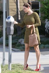 Kelly Brook Leggy in Mini Dress - Out in Santa Monica, March 2015