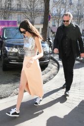 Kendall Jenner - Leaving Her Hotel With Friends in Paris, March 2015