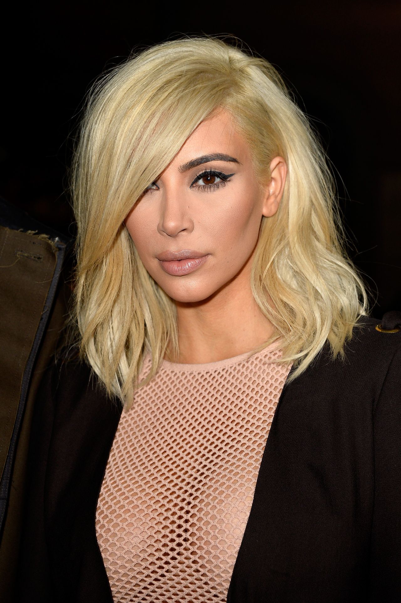 Kim Kardashian Is Blonde Now Lanvin Fashion Show In Paris March 2015