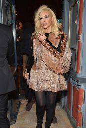 Kim Kardashian Night Out Style - Balmain Aftershow Dinner in Paris, March 2015