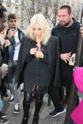 Kim Kardashian Street Fashion - Out in Paris, March 2015