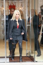 Kim Kardashian Street Fashion - Out in Paris, March 2015