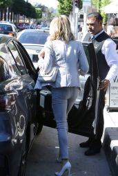 Kristin Cavallari Casual Style - Leaving a Restaurant in LA, March 2015