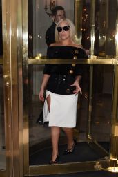 Lady Gaga Style - at the Bristol Hotel in Paris, March 2015