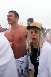 Lady Gaga & Taylor Kinney at the 2015 Polar Plunge in Chicago