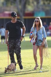 LeAnn Rimes in Denim Shorts - at Her Sons Soccer Game in Los Angeles