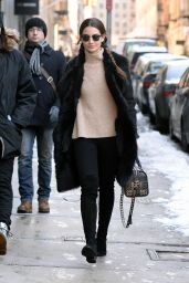 Lily Aldridge Casual Style - Out in New York City, March 2015