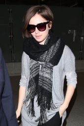 Lily Collins at LAX Airport in Los Angeles, March 2015