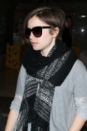 Lily Collins at LAX Airport in Los Angeles, March 2015
