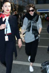 Lily Collins at LAX Airport in Los Angeles, March 2015